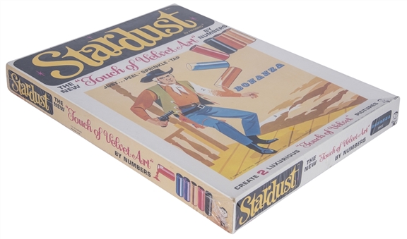 1965 Hasbro Bonanza "Stardust: The New Touch of Velvet Art Paint By Numbers Factory Sealed Box